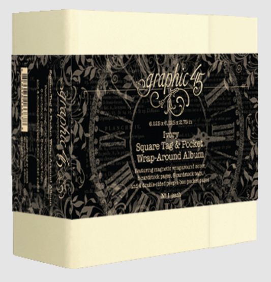 Graphic 45 Square Tag & Pocket Wrap-Around Album