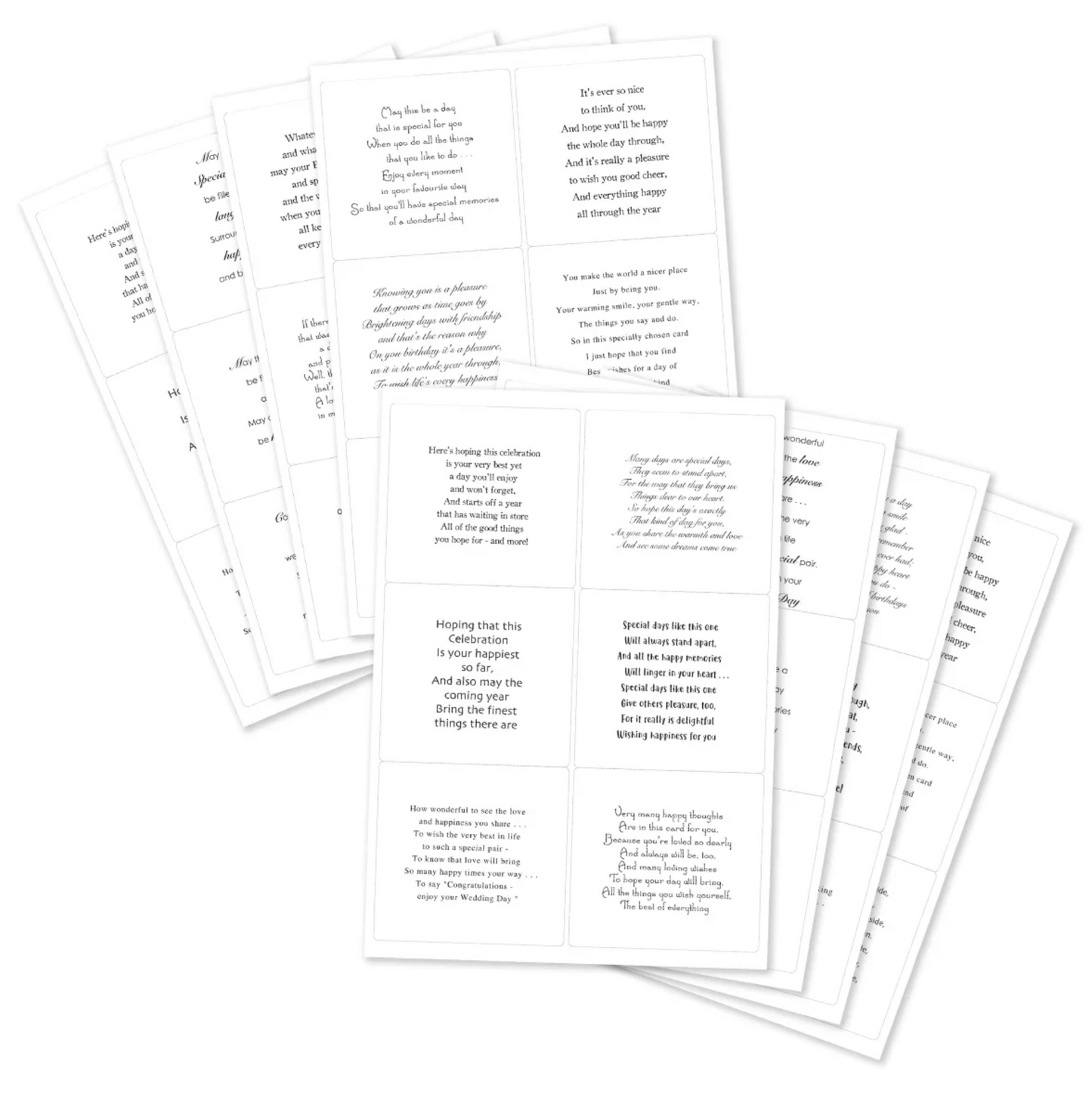 Kanban Crafts Wonderful Days Verses Peelables, 48 stickers