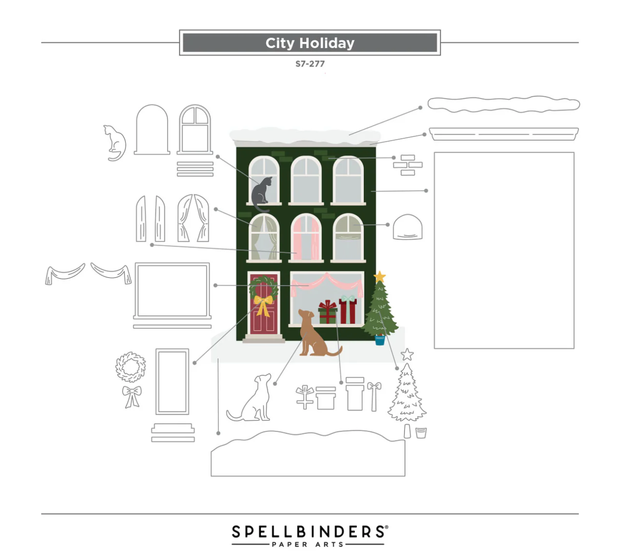 Spellbinders City Holiday Etched Dies