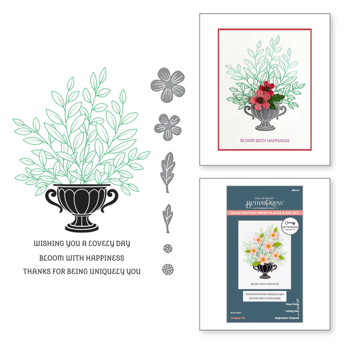 Spellbinders Uniquely You PressPlate & Stencil Bundle