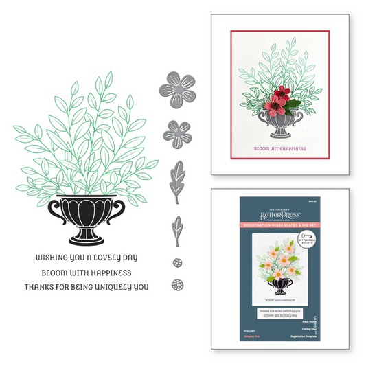 Spellbinders Uniquely You PressPlate & Stencil Bundle