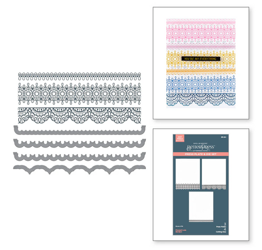 Spellbinders Pressed Lace Borders Press Plate & Die