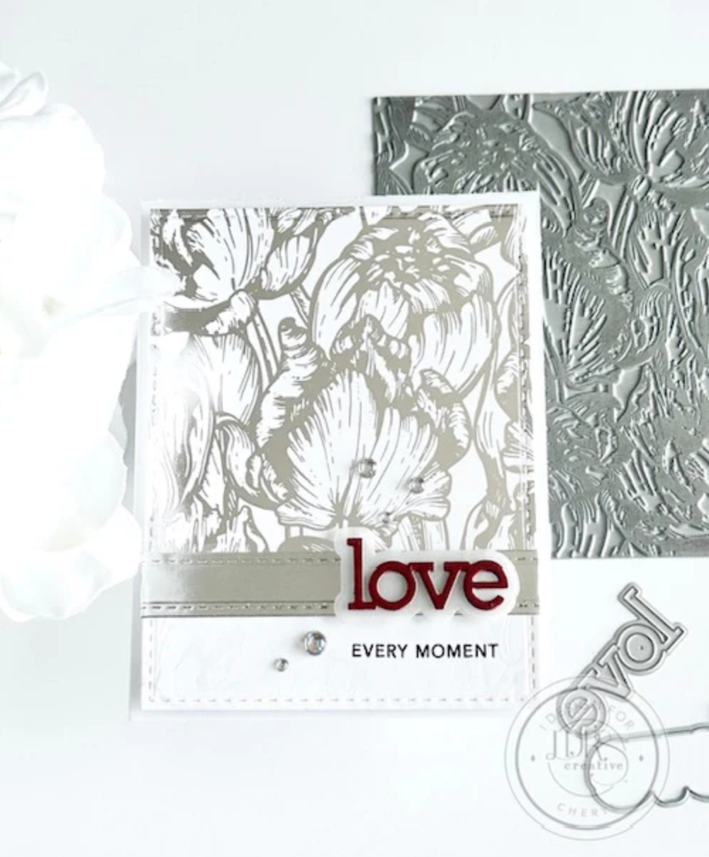 LDRS  Tulip Mix Background Impress-ion Press + Foil Plate