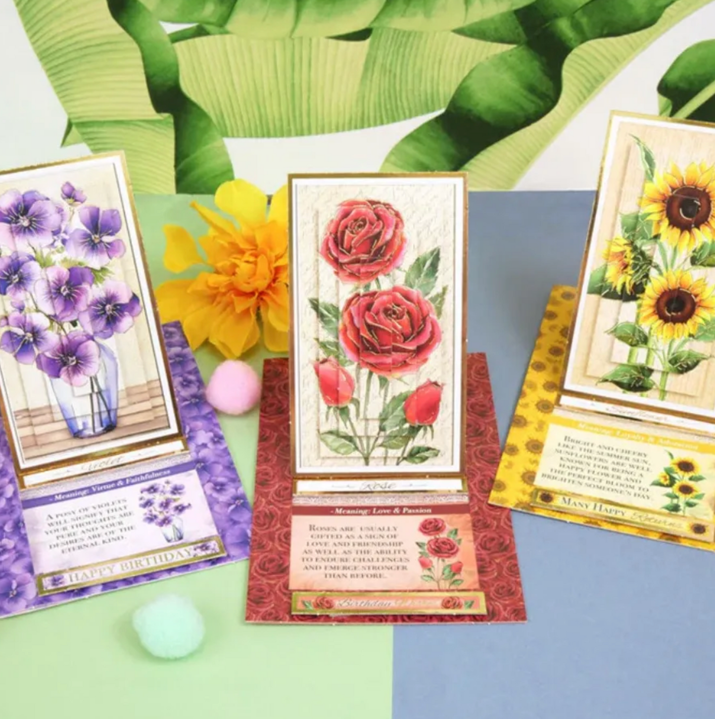 Hunkydory Floral Easel Reveal Cards