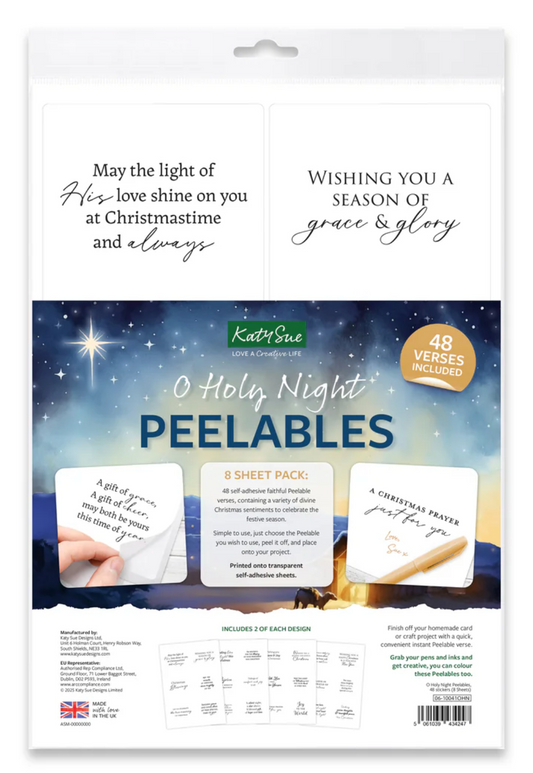 Katy Sue View   O Holy Night Peelables, 48 stickers