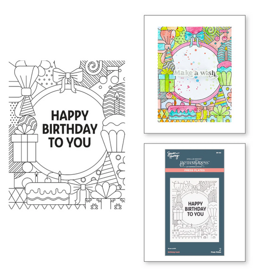 Spellbinders Birthday Bash Press Plates