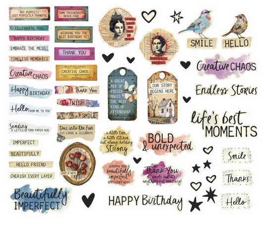 Spellbinders Beautifully Imperfect Die Cut Sentiments