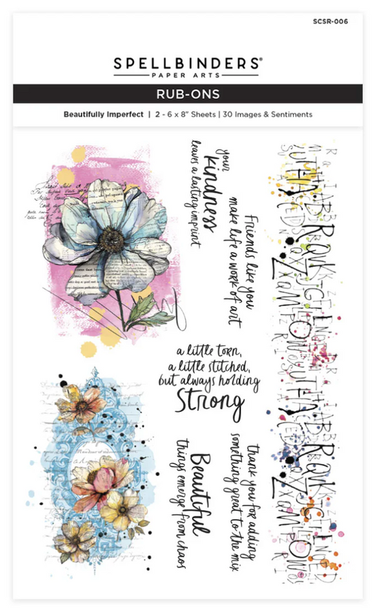 Spellbinders Beautifully Imperfect Rub-Ons