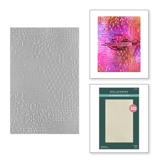 Spellbinders Distress Mix 3D Embossing Folder