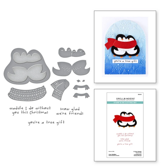 Spellbinders Cozy Waddles Clear Stamp & Die Set