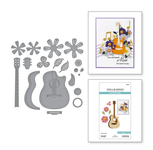 Spellbinders Mini Guitar Etched Dies