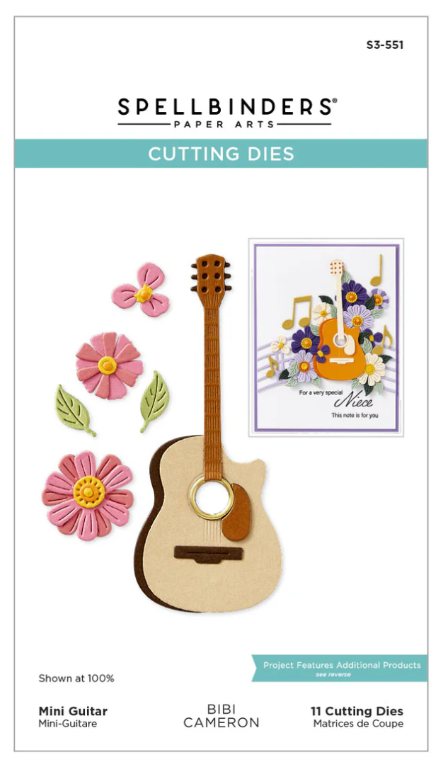Spellbinders Mini Guitar Etched Dies