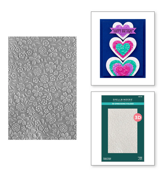 Spellbinders Flower Frenzy 3D Embossing Folder