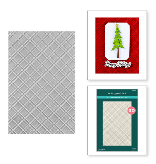 Spellbinders Argyle Plaid 3D Embossing Folder