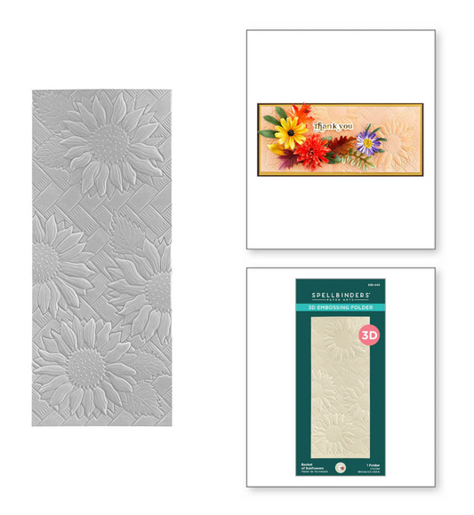 Spellbinders Basket of Sunflowers 3D Embossing Folder