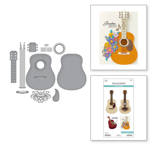 Spellbinders Majestic Guitar Etched Dies