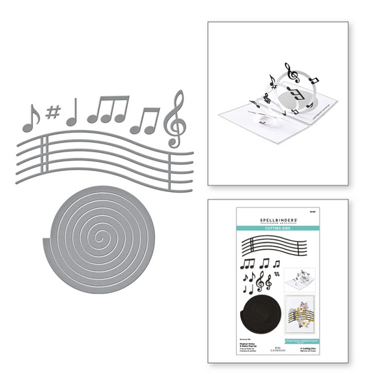 Spellbinders Musical Notes & Stave Pop-Up Etched Dies