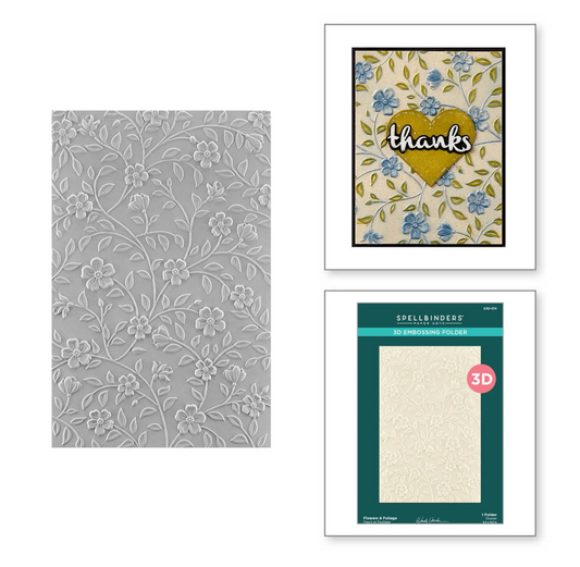 Spellbinders Flowers & Foliage 3D Embossing Folder