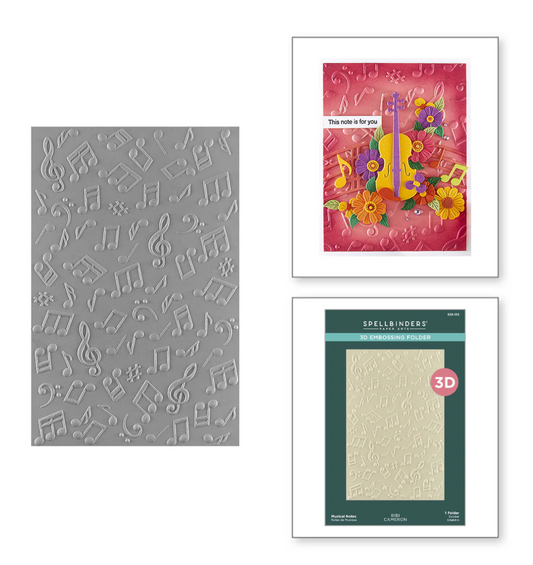 Spellbinders Musical Notes 3D Embossing Folder
