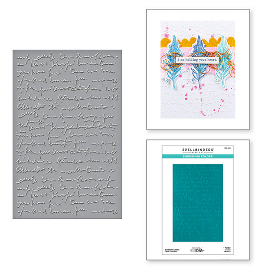 Spellbinders Scribbled Letter Embossing Folder from the Collaged Birds