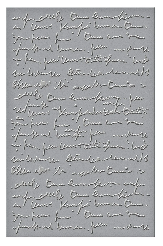 Spellbinders Scribbled Letter Embossing Folder from the Collaged Birds