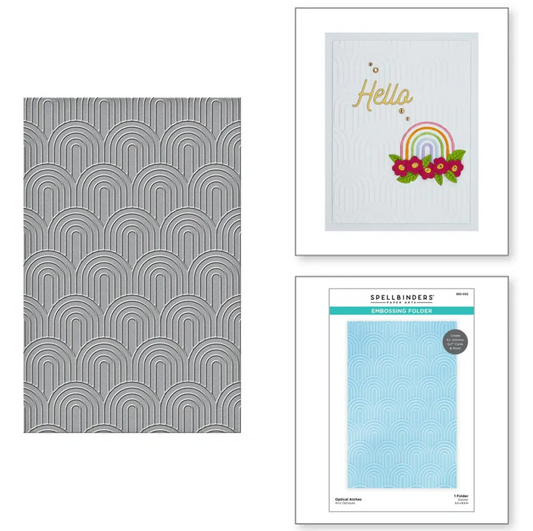 Spellbinders Optical Arched Embossing Folders
