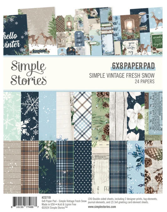 Simple Stories Simple Vintage Fresh Snow 6x8 Pad