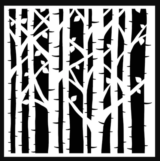 TCW Stencil Birch Trees
