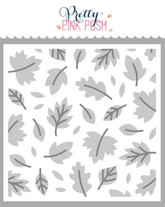 Pretty Pink Posh Layered Foliage Stencil Set