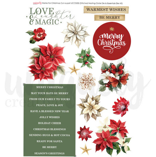 Uniquely Creative Home for Christmas Cut-a-Part Sheet