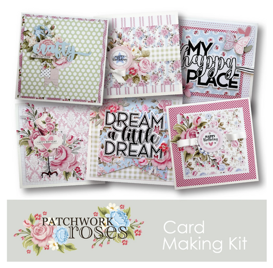 Uniquely Creative Patchwork Roses Card Making Kit