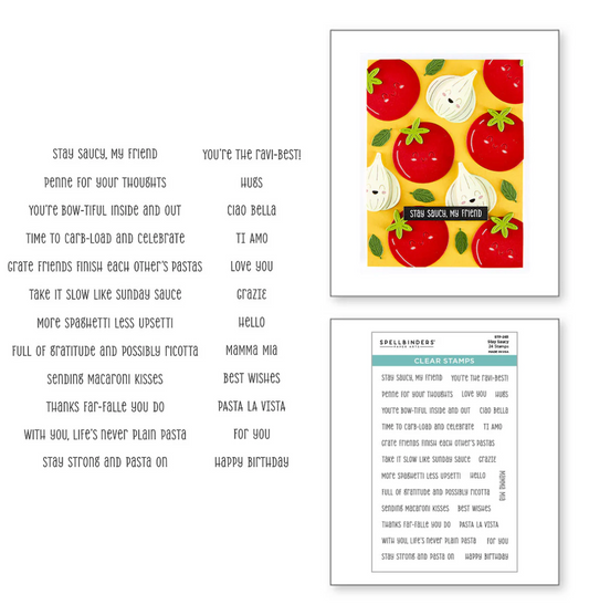 Spellbinders Stay Saucy Clear Stamp Set