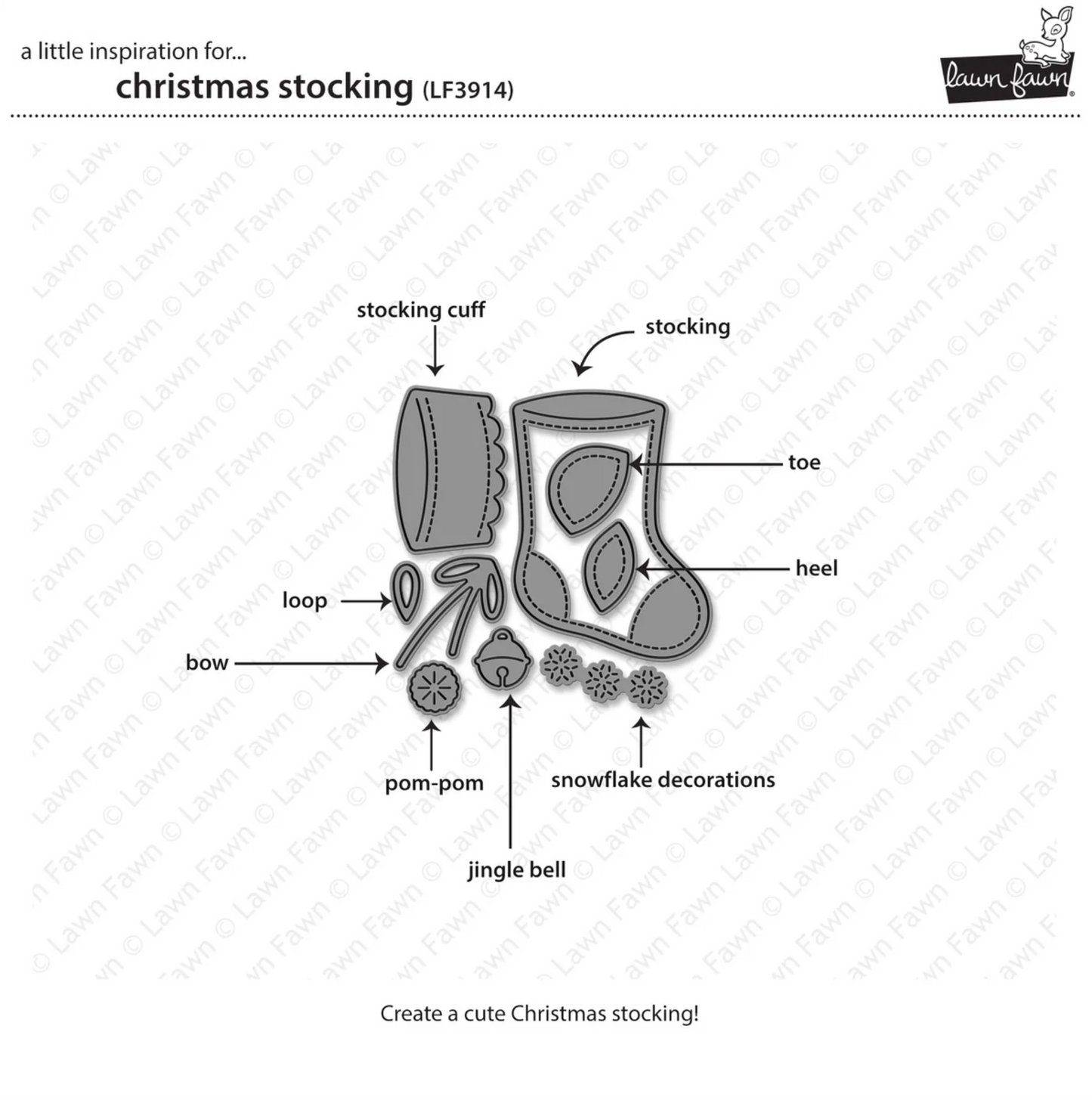 Lawn Fawn Christmas Stocking