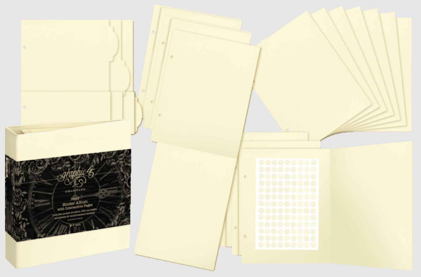 Graphic 45 Binder Album with Interactive Pages – Ivory