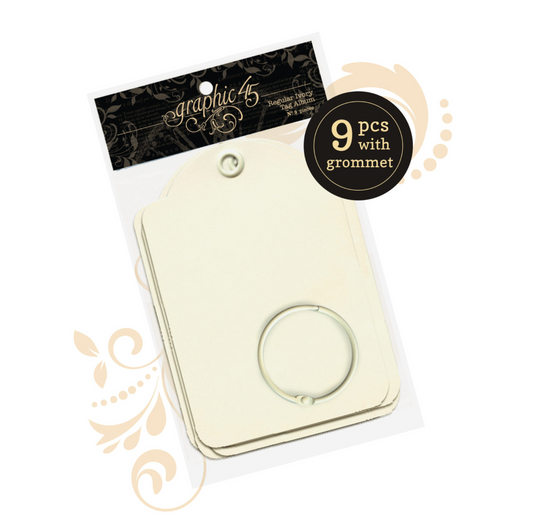 Graphic 45 Regular Tags Ivory