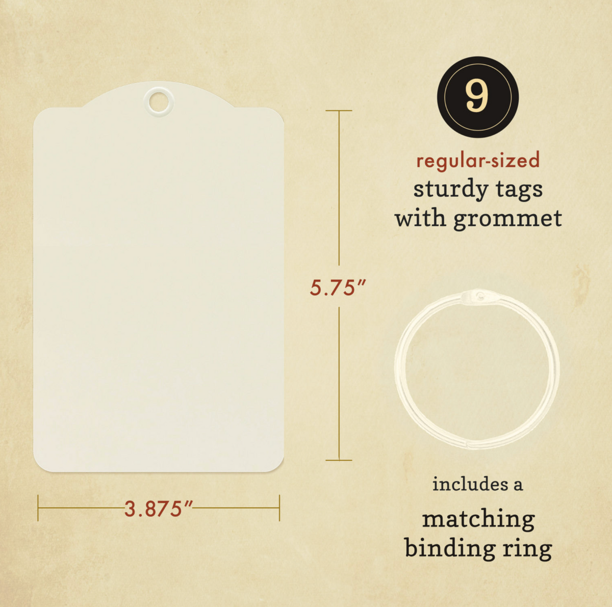 Graphic 45 Regular Tags Ivory – Crafts on the Move