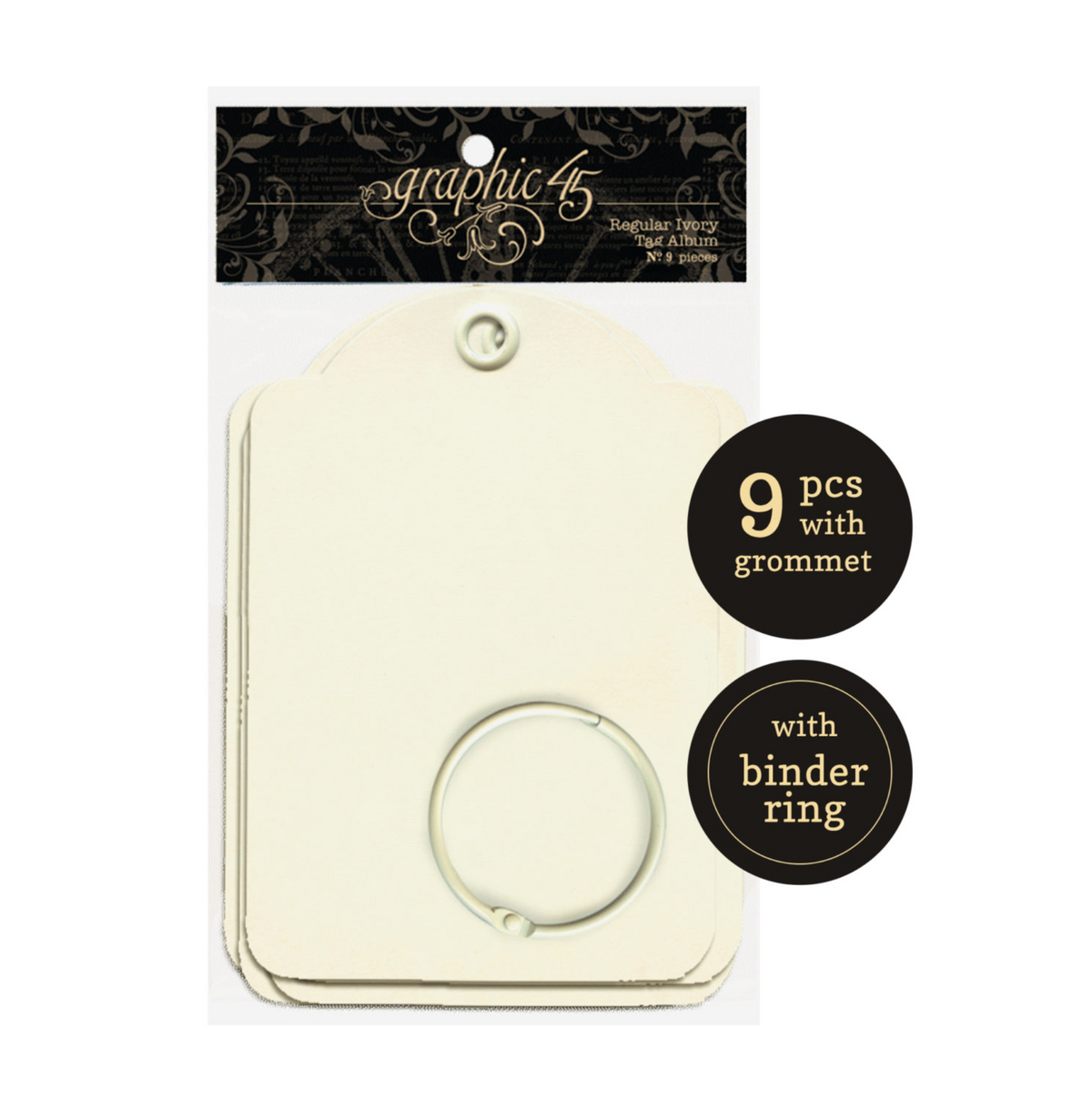 Graphic 45 Regular Tags Ivory – Crafts on the Move