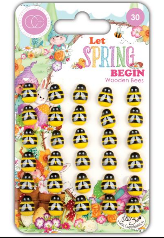 Craft Consortium Adhesive Wooden Bees