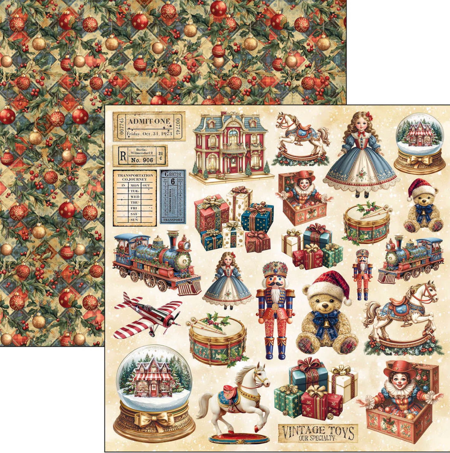 Ciao Bella Toy Shop Patterns Pad 12"x12"