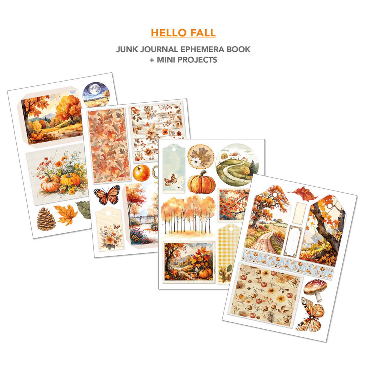 Ciao Bella Hello Fall Junk Journal Ephemera Book A4 32/Pkg