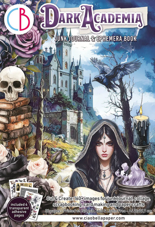 Ciao Bella Dark Academia Junk Journal Ephemera Book A4 32/Pkg