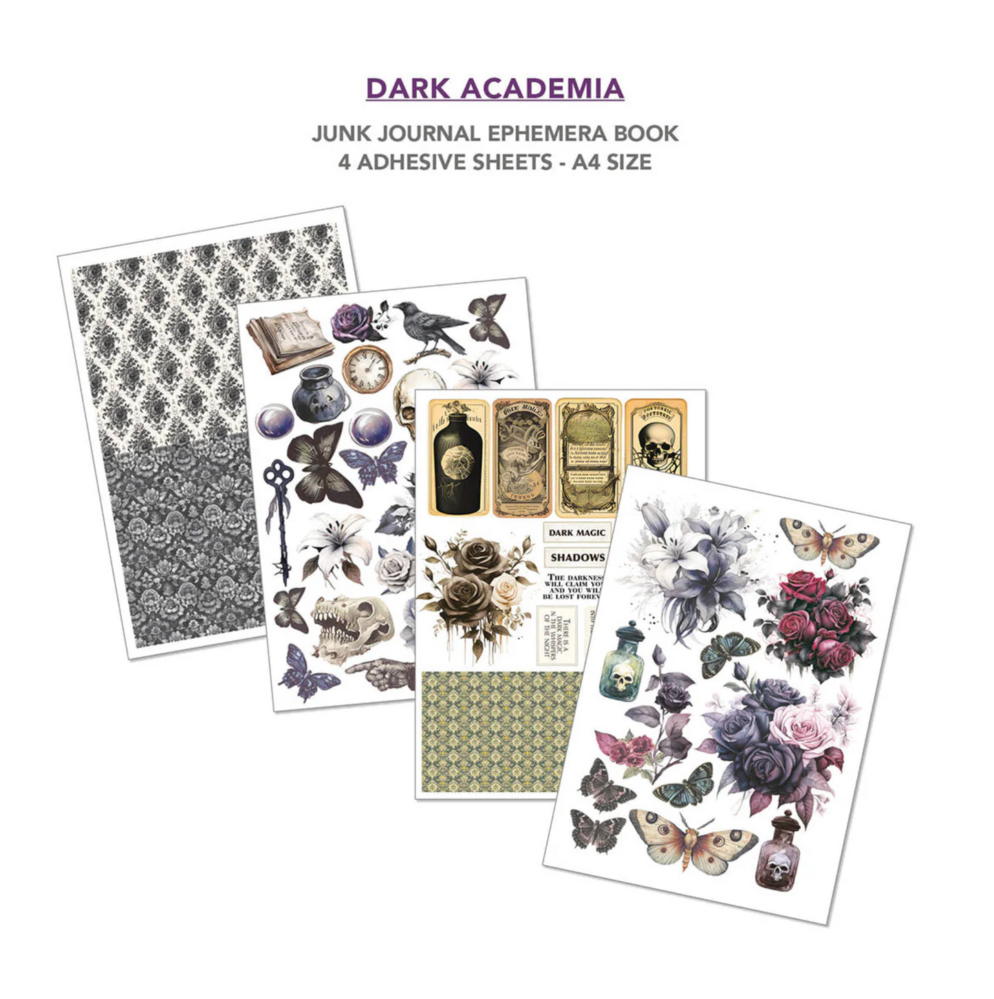 Ciao Bella Dark Academia Junk Journal Ephemera Book A4 32/Pkg