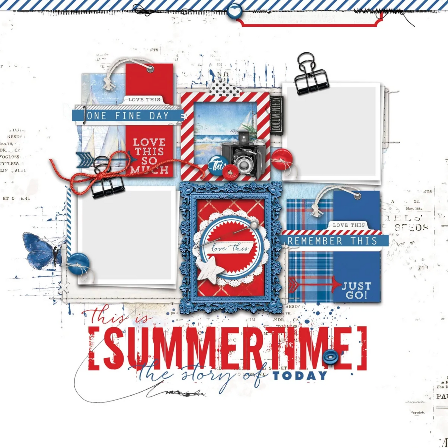 49 and Market Summer Porch Page Kit