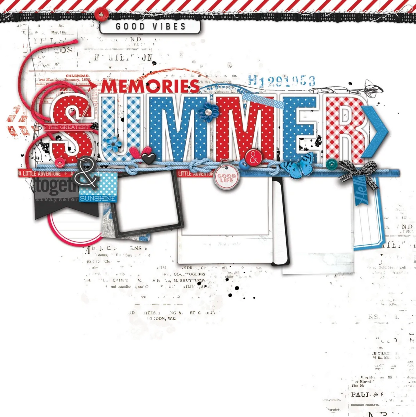 49 and Market Summer Porch Page Kit