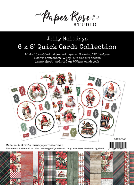 Paper Rose Studio Jolly Holidays 6x8" Quick Cards Collection