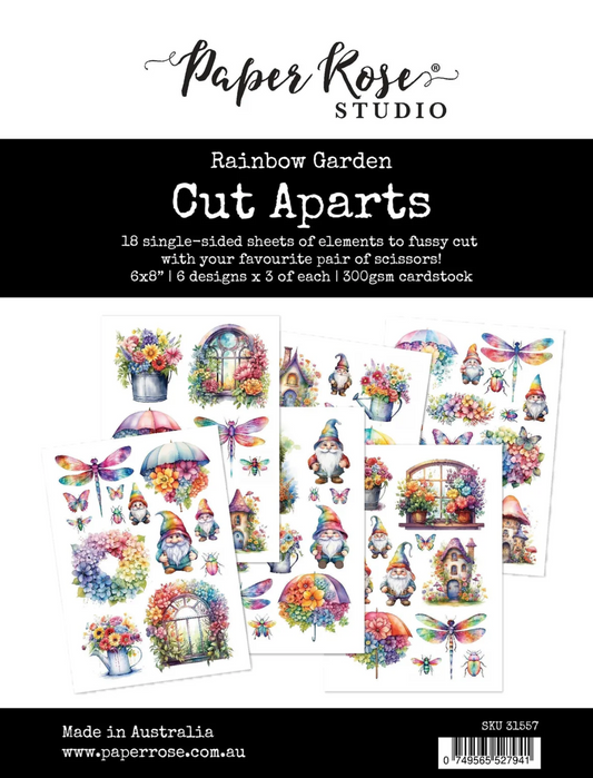 Paper Rose Studiio Rainbow Garden Cut Aparts Paper Pack