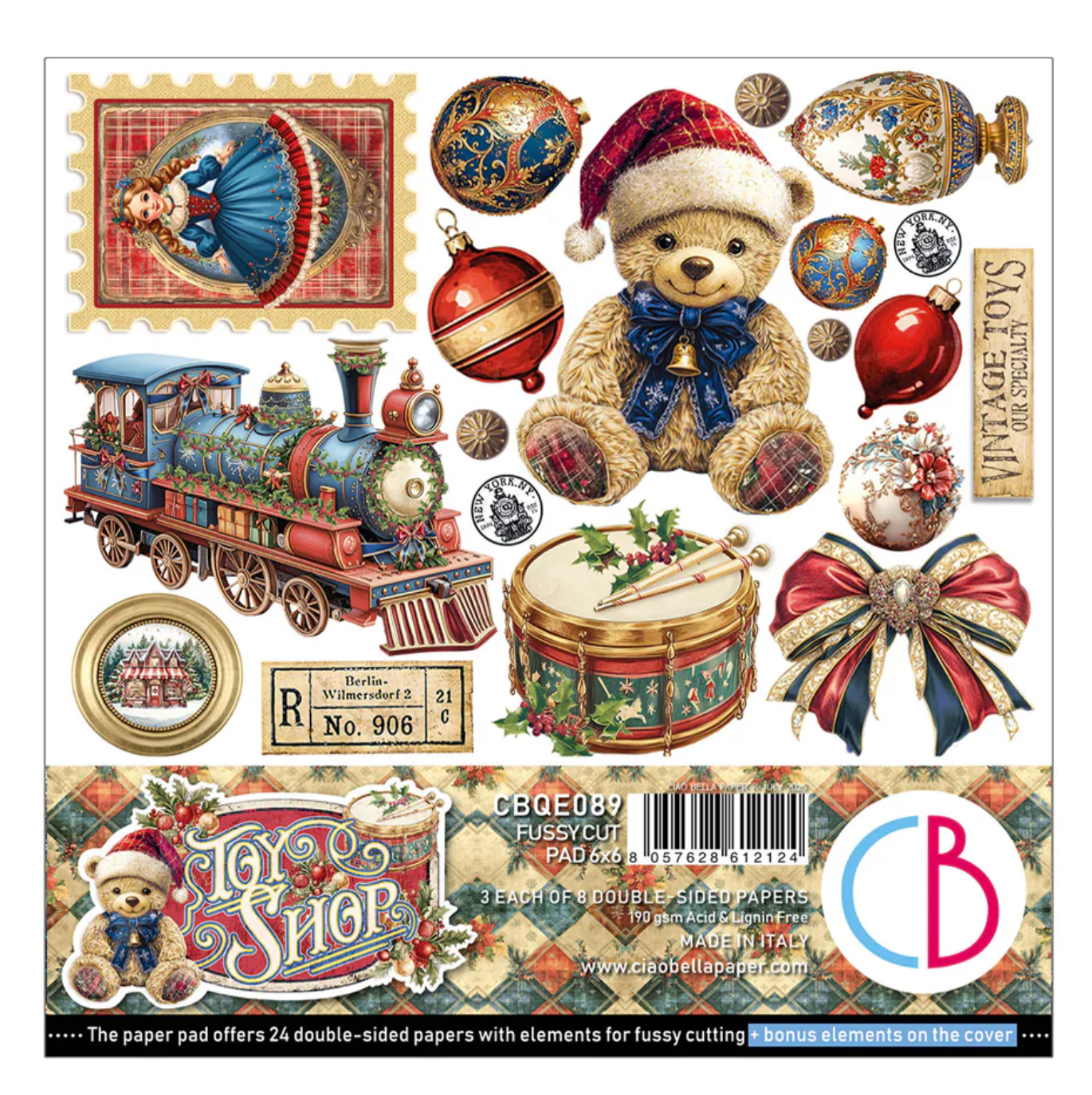 Ciao Bella Toy Shop Fussy Cut Pad 6"x6" 24/Pkg