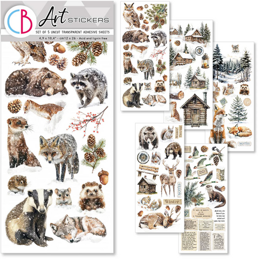Ciao Bella Forest Tales Transparent Adhesive Sheets 5/Pkg