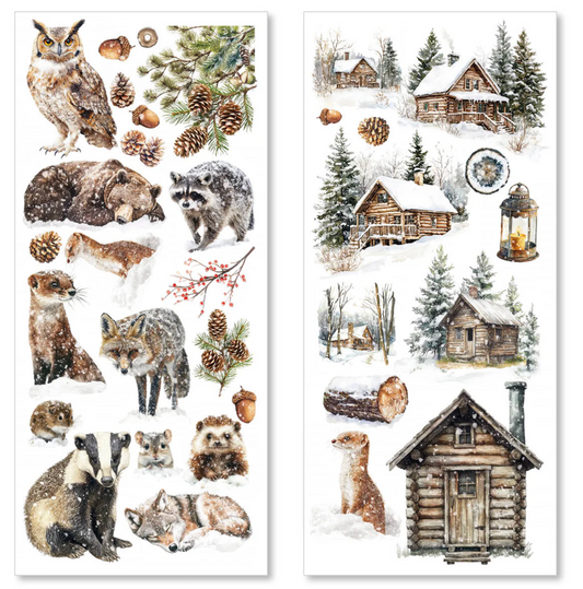 Ciao Bella Forest Tales Transparent Adhesive Sheets 5/Pkg