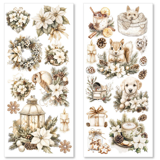 Ciao Bella Winter Season Transparent Adhesive Sheets 5/Pkg